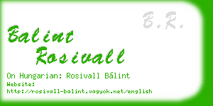balint rosivall business card