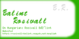 balint rosivall business card